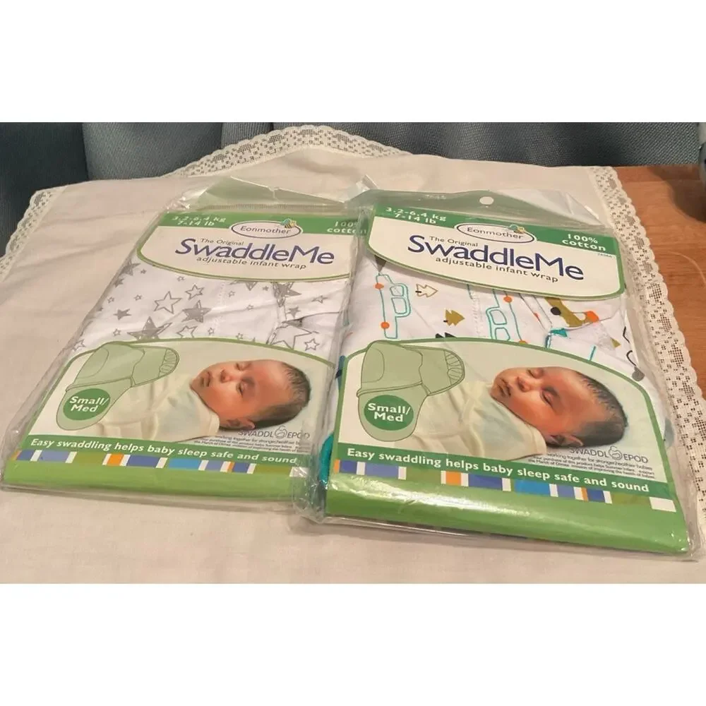 Eonmother Swaddle Me Adjustable Infant Wrap 7-14 lb Small/Medium 2 Pack Lot Of 2